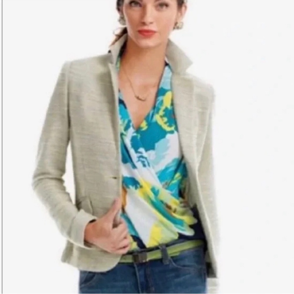 - - - Cabi # 713 Lemon zest tweed blazer Jacket one button closure size 8